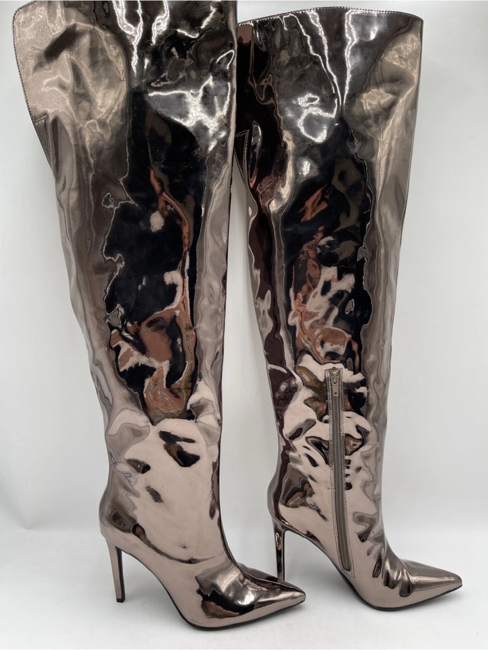 INC Sedona Women's Slouchy Over-The-Knee Boots Pewter Size 7M/
37.5